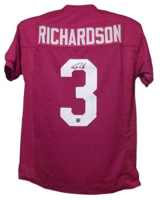 Trent Richardson Autographed/Signed Alabama Crimson Tide Red XL Jersey 12877