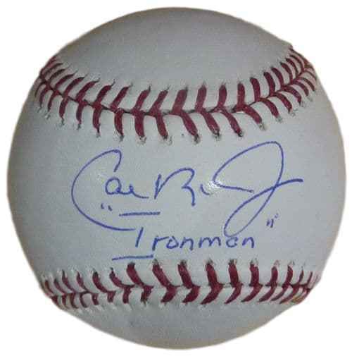 Cal Ripken Jr Autographed Baltimore Orioles OML Baseball Ironman JSA 12892
