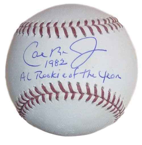 Cal Ripken Autographed OML Baseball 1982 AL ROY Baltimore Orioles JSA 12893