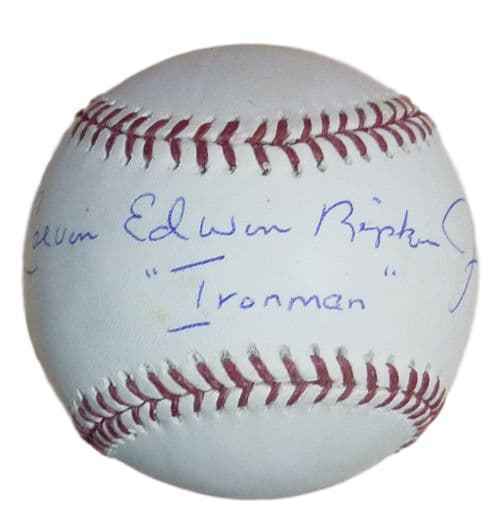 Calvin Edward Ripken Autographed Baseball Ironman Baltimore Oriorles JSA 12896