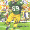 Dave Robinson Signed Green Bay Packers Goal Line Art Card HOF Blue 12932
