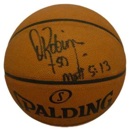 David Robinson Autographed San Antonio Spurs Official Basketball JSA 12940