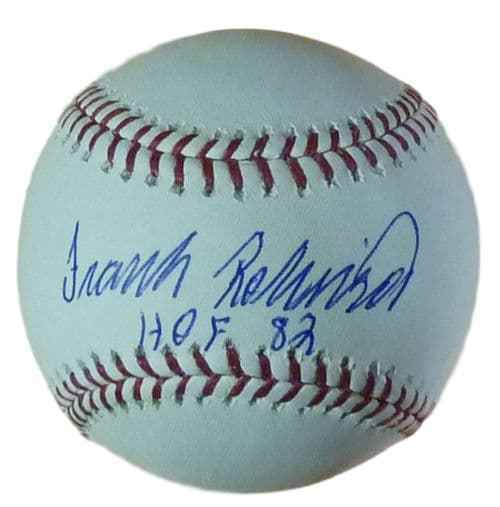 Frank Robinson Autographed Baltimore Orioles OML Baseball HOF JSA 12946