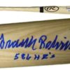 Frank Robinson Autographed/Signed Baltimore Orioles Blonde Bat 586 HRs JSA 12948