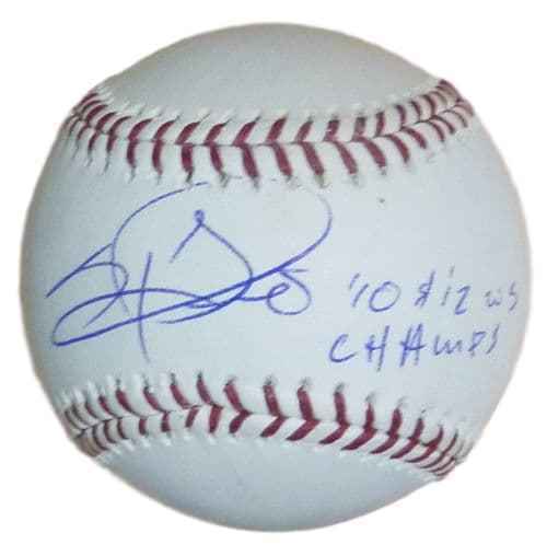 Sergio Romo Autographed San Francisco Giants Baseball 10 & 12 CHAMPS JSA 12980
