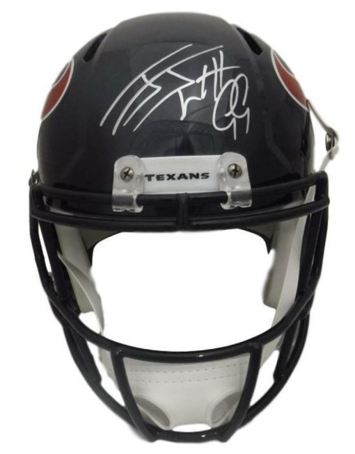 JJ Watt Autographed/Signed Houston Texans Speed Replica Helmet JSA 12982