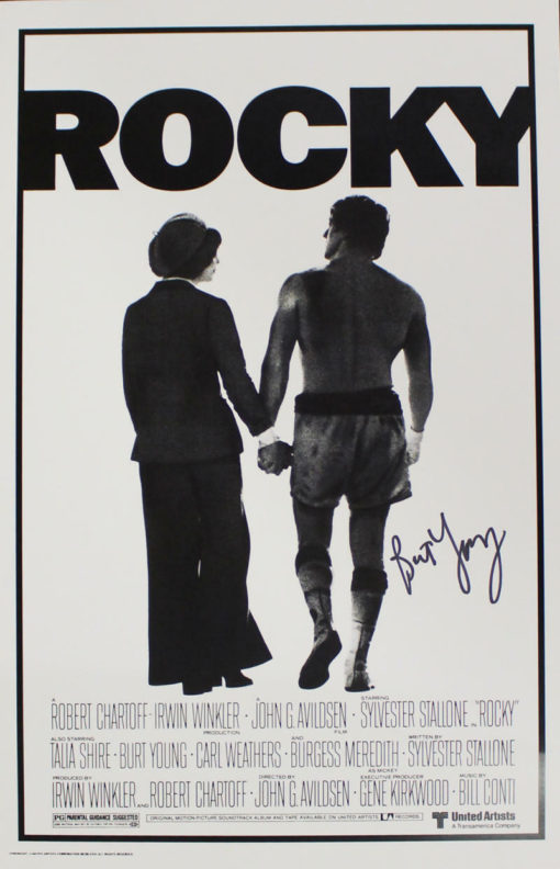 Burt Young Autographed/Signed Rocky 11x17 Poster Paulie 12993