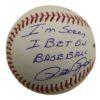 Pete Rose Autographed/Signed Cincinnati Reds OML Baseball Sorry I Bet JSA 13004