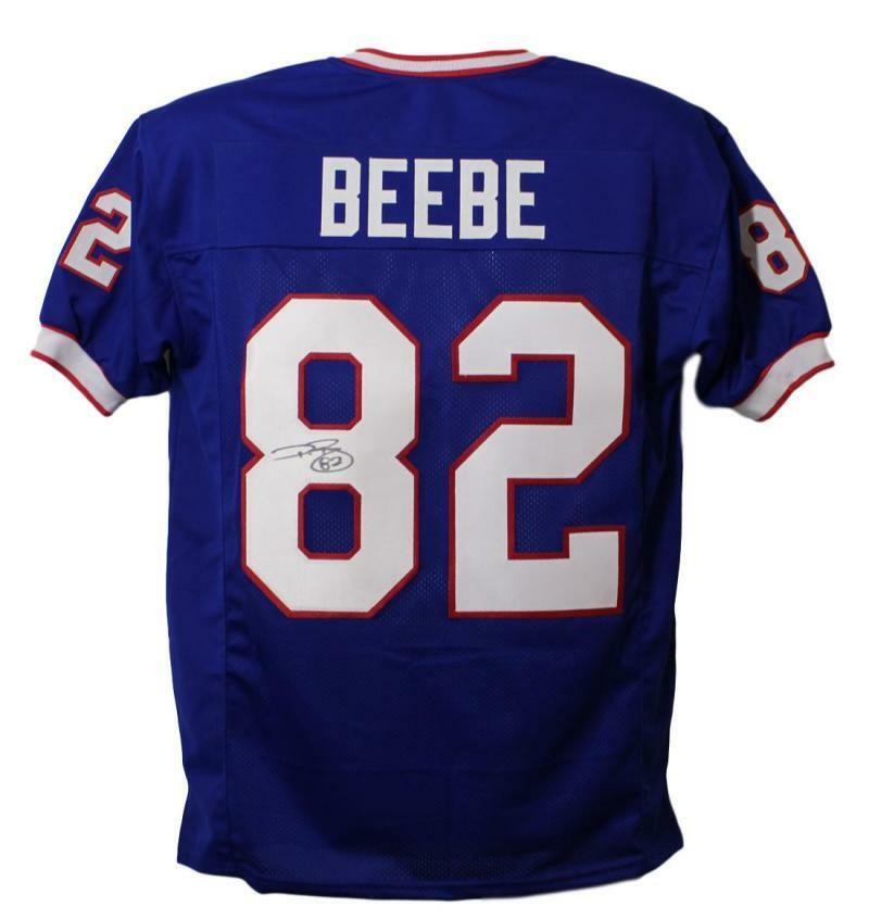 Don Beebe Autographed Signed Buffalo Bills Blue XL Jersey 13016