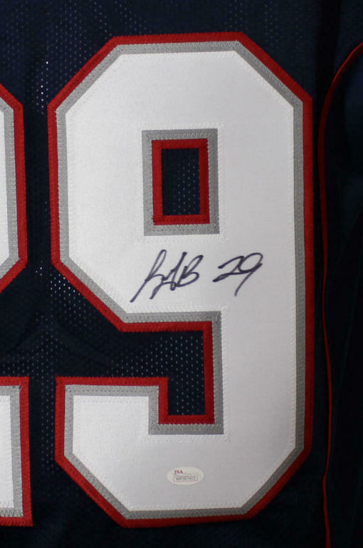 Legarrette Blount Autographed New England Patriots Blue XL Jersey JSA 13026