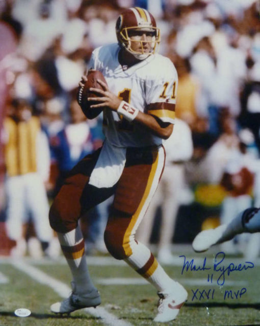 Mark Rypien Autographed Washington Redskins 16x20 Photo XXVI MVP JSA 13048