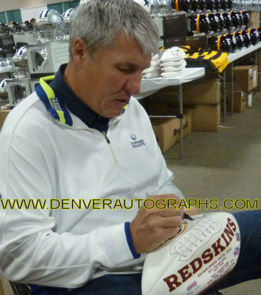 Mark Rypien Autographed Washington Redskins White Logo Football SB MVP JSA 13049