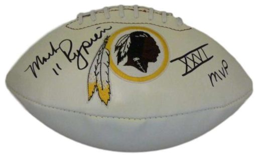 Mark Rypien Autographed Washington Redskins White Logo Football SB MVP JSA 13049