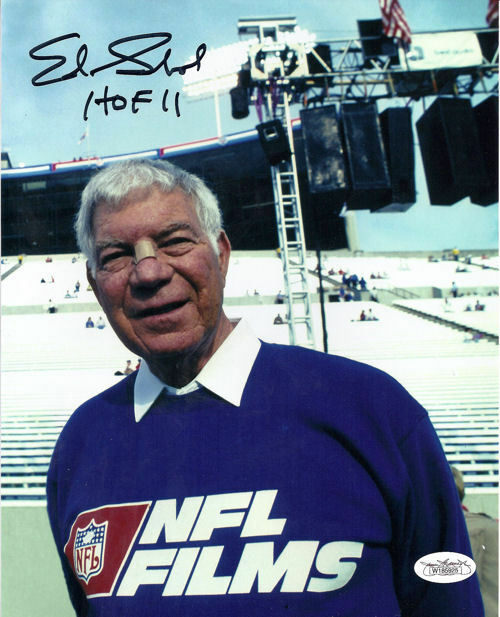 Ed Sabol Autographed/Signed NFL Films 8x10 Photo HOF JSA 13053