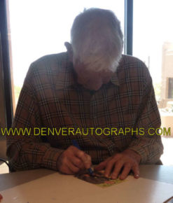 Ed Sabol Autographed/Signed NFL Goal Line Art Card Blue JSA 13054