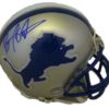 Barry Sanders Autographed/Signed Detroit Lions TB Mini Helmet JSA 13097