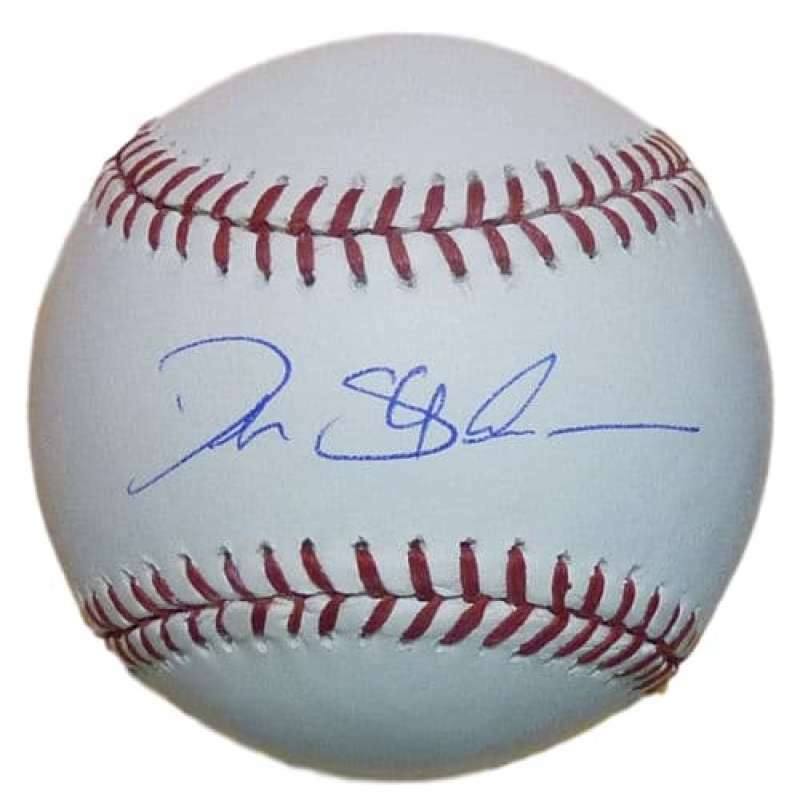 Deion Sanders Autographed/Signed Atlanta Braves OML Baseball JSA 