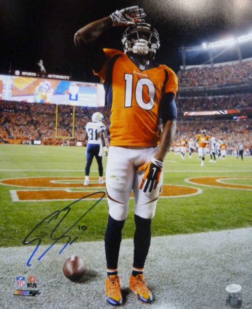 Emmanuel Sanders Autographed/Signed Denver Broncos 16x20 Photo JSA 13121