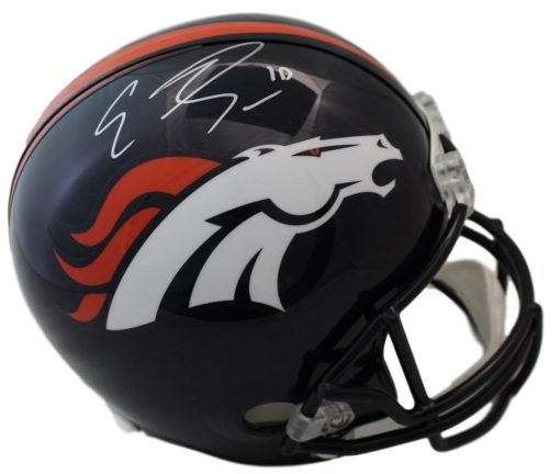 Emmanuel Sanders Autographed Denver Broncos Riddell Replica Helmet JSA 13126