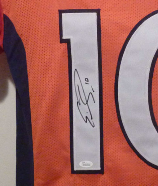 Emmanuel Sanders Autographed Denver Broncos Orange XL Jersey JSA 13130