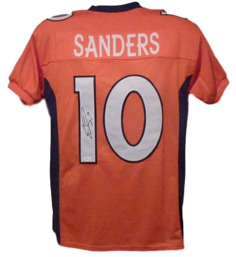 Emmanuel Sanders Autographed Denver Broncos Orange XL Jersey JSA 13130 Denver Autographs