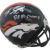 Emmanuel Sanders Signed Denver Broncos Mini Helmet SB 50 Champ JSA 13133