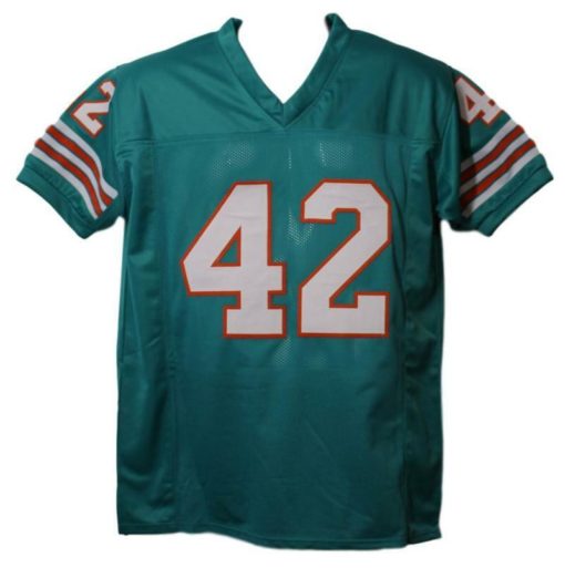 Paul Warfield Autographed/Signed Miami Dolphins Teal XL Jersey HOF TRI 13137