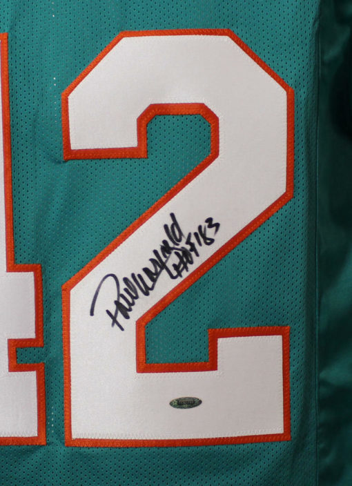 Paul Warfield Autographed/Signed Miami Dolphins Teal XL Jersey HOF TRI 13137