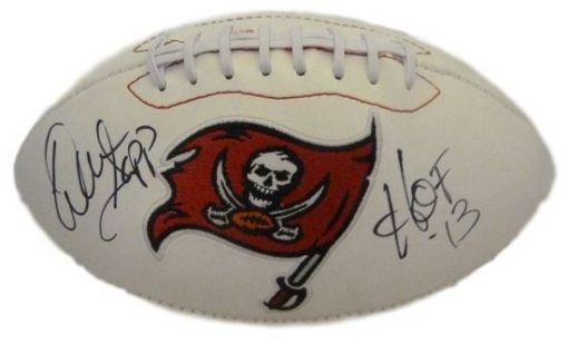 Warren Sapp Signed Tampa Bay Buccaneers White Logo Football HOF JSA 13141