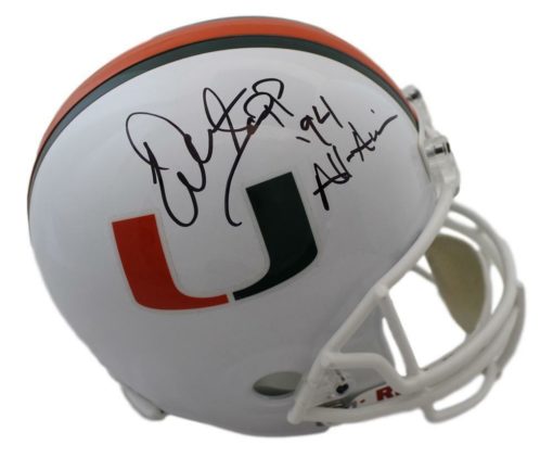 Warren Sapp Autographed/Signed Miami Hurricanes Replica Helmet All American JSA