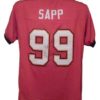 Warren Sapp Autographed/Signed Tampa Bay Buccaneers Red Jersey HOF JSA 13146