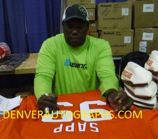 Warren Sapp Autographed/Signed Tampa Bay Buccaneers Orange Jersey HOF JSA 13147