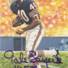 Gale Sayers Autographed Chicago Bears Goal Line Art Card Blue HOF 13161