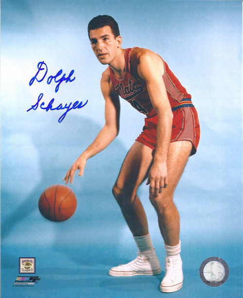 Dolph Schayes Autographed/Signed Syracuse Nationals 8x10 Photo 13170