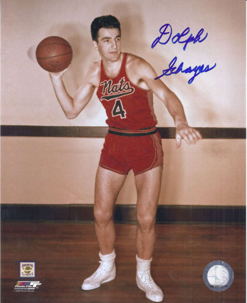 Dolph Schayes Autographed/Signed Syracuse Nationals 8x10 Photo 13171