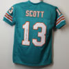 Jake Scott Autographed/Signed Miami Dolphins Teal XL Jersey MVP JSA 13180