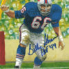 Billy Shaw Autographed/Signed Buffalo Bills Goal Line Art Card Blue HOF 13200