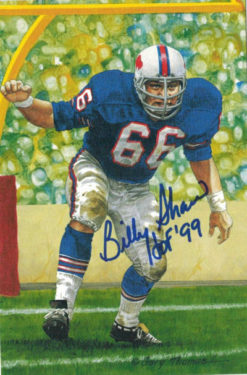 Billy Shaw Autographed/Signed Buffalo Bills Goal Line Art Card Blue HOF 13200