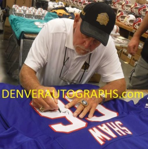 Billy Shaw Autographed/Signed Buffalo Bills XL Blue Jersey HOF JSA 13201