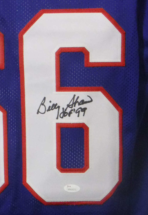 Billy Shaw Autographed/Signed Buffalo Bills XL Blue Jersey HOF JSA 13201