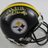 Donnie Shell Autographed/Signed Pittsburgh Steelers Mini Helmet SGC 13209