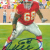 Will Shields Signed Kansas City Chiefs Goal Line Art Card HOF Blue 13215