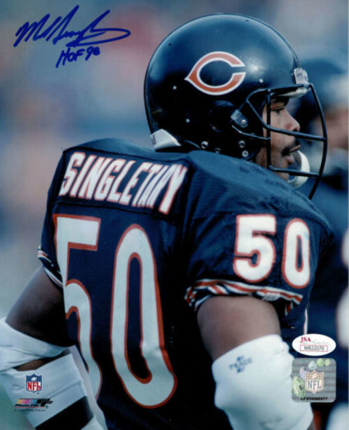 Mike Singletary Autographed/Signed Chicago Bears 8x10 Photo HOF JSA 13233