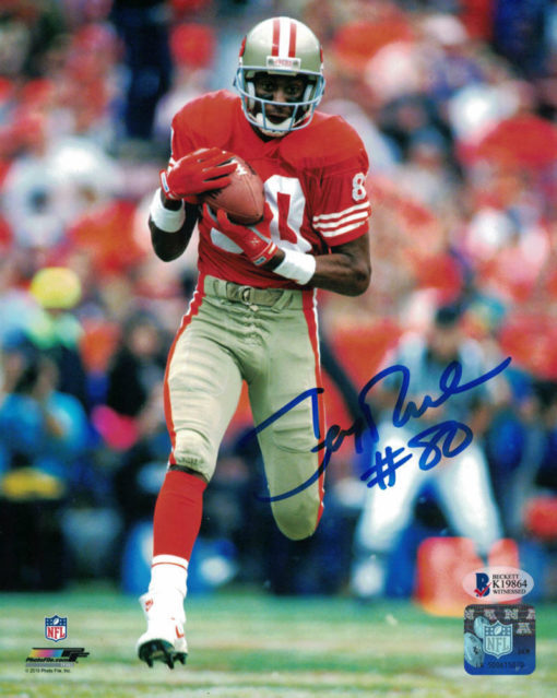 Jerry Rice Autographed/Signed San Francisco 49ers 8x10 Photo BAS 13236
