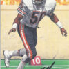 Mike Singletary Autographed Chicago Bears Goal Line Art Card Black HOF 13237