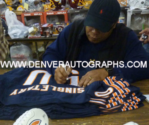 Mike Singletary Autographed Chicago Bears Blue XL Jersey HOF 98 JSA 13241