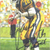 Jackie Slater Autographed Los Angeles Rams Goal Line Art Black HOF 01 13251