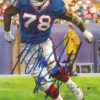 Bruce Smith Autographed/Signed Buffalo Bills Goal Line Art Card Blue 13262