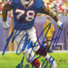Bruce Smith Autographed/Signed Buffalo Bills Goal Line Art Card Blue HOF 13264