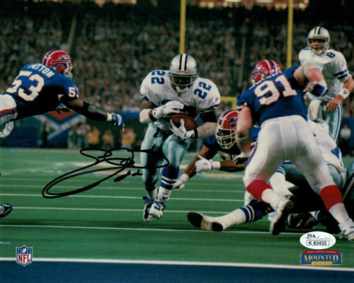 Emmitt Smith Autographed/Signed Dallas Cowboys 8x10 Photo JSA 13267 PF